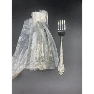 Set of 9 Vintage National Stainless Japan forks Steel Flatware NEW